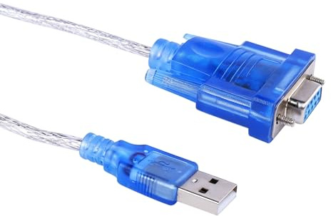 Kryolithm Adaptador USB a serie de 3 m, RS232 a USB, cable adaptador USB a RS232 DB9, adaptador serie USB para puerto COM, compatible con Windows 11 10 8 7 Mac Linux, Plug & Play