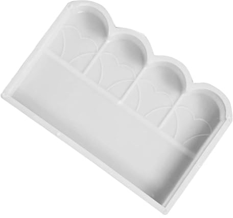 BESTonZON Stampo per Cordoli in Cemento a Forma di Steccato in Plastica Bianca Riutilizzabile e Lavabile per Recinzione Fai da Te per Giardino e Bordi Stradali