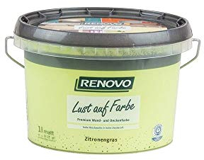 Trendfarbe Zitronengrass 1 L Renovo Lust auf Farbe - Wandfarbe Deckenfarbe