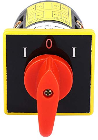 Samfox Wechselschalter - HZ5B-10/2 (2 Lagen) 380V ~ 3KW 10A 8-poliger Nockenwechselschalter