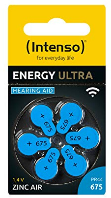 Intenso Energy Ultra Hearing Aid Battery PR 44-675 Blister Pack of 6
