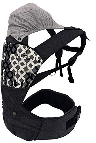 Fillikid - Ergonomische Babytrage/Kindertrage 4 in 1 - bauchtrage - Multifunktional - Dunkelgrau