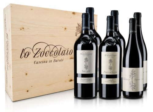 Lo Zoccolaio - Vino Rosso - 2 Barbera d'Alba Sucule + 2 Langhe Baccanera + 2 Barolo - Cassetta Legno 6x750 ml