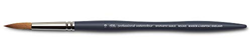 Winsor & Newton 501110 professionell akvarellpensel, målarpensel för akvarellfärger med syntetiska fibrer, ergonomiskt handtag, hållbart och formstabilt, kort handtag – rund borste nr 10