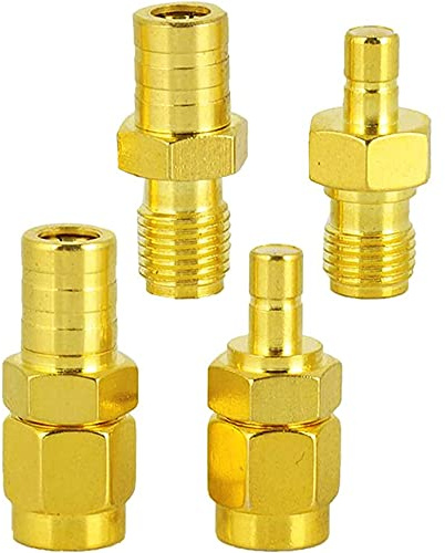 Greluma SMA zu SMB Kit (4 STK) RF Adapter Stecker SMA Stecker/Buchse zu SMB Stecker/Buchse für DAB Digital Radio