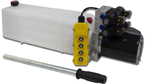 Flowfit 12 V DC Doppel-Magnetspender, hydraulisches Kraftpaket mit 11 l Tank und Handpumpe ZZ016246