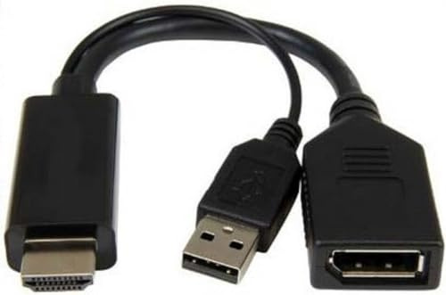 LINK Adaptador HDMI Macho - Displayport 1.2 Hembra con Conector USB 4k para PC/