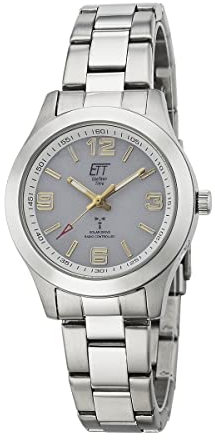 ETT Eco Tech Time Funk Solar Damen Uhr Analog mit Edelstahl Armband ELS-11497-41M