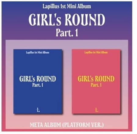 Lapillus GIRL's ROUND Part.1 Platform Version Card Holder+PVC Photocard album+Autograph message photocard+Accordion booklet+Tracking (Random)