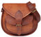 LEABAGS Leder Handtasche Damen, Vintage Cognac Premium Echtleder Umhängetasche, Damen Schultertasche Damentasche Tragetasche für Arbeit Uni Schule Freizeit I Größe M (23 x 21 x 11 cm)