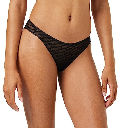 Sloggi Dam Zero Lacy H Tiny Tanga, svart, XL
