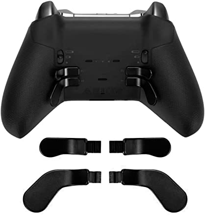 4-teilige Controller-Paddles, Edelstahl-Haarauslöseschlösser, Ersatzteile für One Elite Series 2, Modell 1797 (Schwarz)