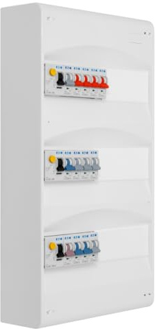 EATON - Tableau 3 rangées pré-équipé 2 inter. diff. 63A + 1 inter. diff. 40A + 13 disjoncteurs