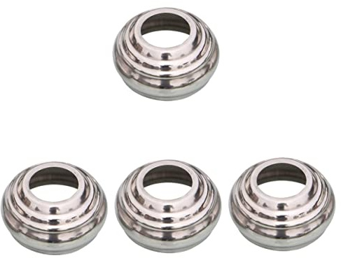 YARNOW 4pcs Stainless Steel Gazing Ball Stand Outdoor Garden Display Holder for Metal Sphere Ball for Fence Decorations and Garden Ornaments