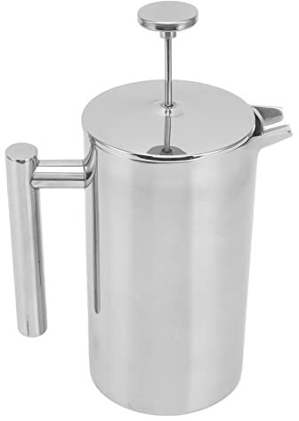 Cafetera De Prensa Francesa, Prensa Francesa De Acero Inoxidable, Tetera De Doble Pared, Prensa De Café Preparada A Mano Con Pantalla De Filtro, Prensa Francesa De Acero Inoxidable(1000ml)