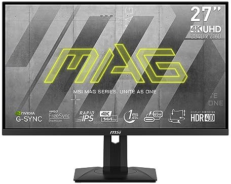 MSI MAG 274UPFDE 27 Zoll 4K Gaming Monitor, UHD (3840x2160), 144 Hz, 1 ms, Rapid IPS Panel, HDR 400, HDMI 2.1, schwarz