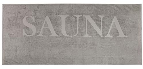 ZOLLNER Saunahandtuch - weiches und saugstarkes Handtuch in 80x200 cm - waschbar bis 60°C - Baumwolle - dezenter Schriftzug - Farbbrillanz durch hochwertige Reaktivfärbung - Oeko Tex® Zertifiziert