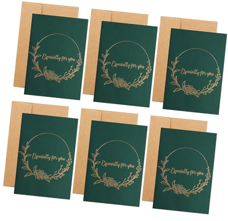MagiDeal 6 Stück Weihnachtskarten, Weihnachtskarten mit Umschlägen, Festivalkarten, Grußkarten für Geburtstage, Familienfreunde, Besonders für Dich