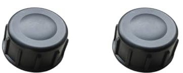 PP Gewindefitting Schwarz PN10 Fittings Endkappe Gewindekappe mit Innengewinde verschieden Größen 2 Stück (1/2 Zoll)