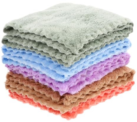 Abaodam 10 Piezas Toalla Lana Coral Toallas Algodon Toalla Absorción Agua Toallas Baño Suaves Toallitas Infantiles Toallitas Húmedas Prensa Recién Nacido