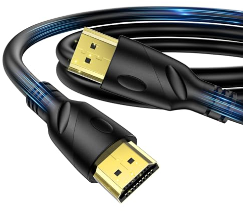 Jorenca 8K/4K Cavo HDMI 0.5m(HDMI 2.1,8K@60hz,48 Gbps&4K@120hz,18Gbps) Ultra Alta Velocità Connettori Placcati Oro,Ritorno Audio Ethernet,Video 8K/4k,3D compatibile con HDTV,Blu-Ray,Xbox,PS3/4/5/9,ect