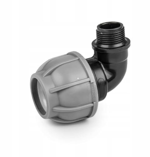 Bradas PE Winkel Rohrwinkel Rohrbogen Rohr 50mm 90° Kupplung Mit Außengewinde Landwirtschaft Garten Bewässerung 2 PN10 6837