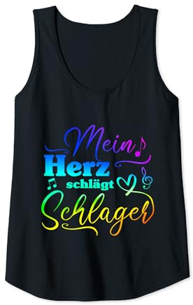 Damen Mein Herz Schlägt Für Schlagermusik Tank Top