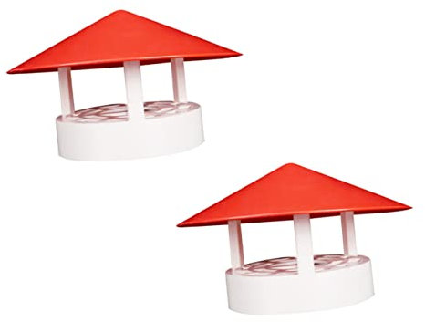 ORFOFE 2stücke Pvc Ducting Ventilation Regenhaube Für Kamin Schutz Gegen Niederschlag Für Langlebig Und Korrosionsbeständig