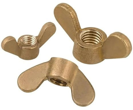 EJPPDHCO Solid Brass Wing Nuts Butterfly Hand Tighten For Bolts & Screws M3 M4 M5 M6 M8 M10 M12(5pcs,M8)