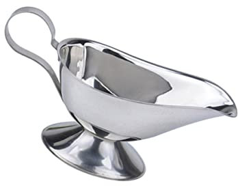HOLIDYOYO Stainless Steel Gravy Boat Sauce Boat 5 Ounce Sturdy Seasoning Container for Kitchen Serving and Dining