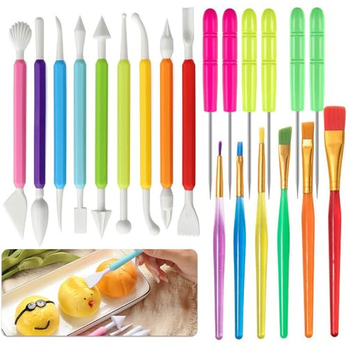 Fondant Tools, 21PCS Fondant Modeling Tools Cake Decorating Tool Set