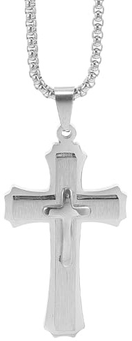 iplusmile Kreuz Anhänger Für Auto Dekorative Hängedekoration Für Den Rückspiegel Stilvolle Autozubehör Für Den Innenraum Silbernes Kreuz Als Besonderes Accessoire