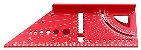 Woodworking Square Size Measure Ruler Aluminum Alloy 3D Mitre 45 90 Degree Angle Measuring Tool for Woodworking