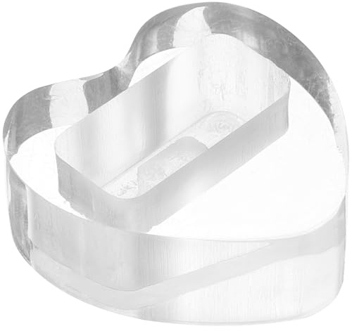 ULDIGI Herzförmiger Kazoo Ausstellungsständer aus Acryl Dekorativer Halter mit Glatter Oberfläche für Tisch und Vitrine