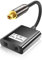 CJMUQHEHH Divisor óptico 1 en 2 salidas, cable óptico divisor de audio digital, cable óptico para TV, DVD, barra de sonido, dispositivos electrónicos, color negro