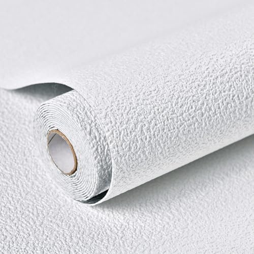 Paneles de pared de espuma 3D autoadhesivos, impermeables, rollo de papel tapiz para sala de estar, dormitorio, decoración del hogar, revestimiento de pared insonorizado, 50 x 280 cm (blanco)