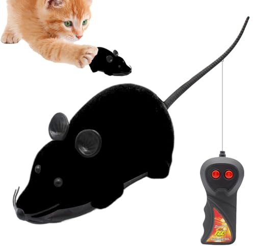 Mppchhn Jouet Souris pour Chat À Télécommande | Souris pour Chats D'Intérieur | Jouet Interactif pour Animaux D'entraînement Voyage Maison Intérieur Extérieur