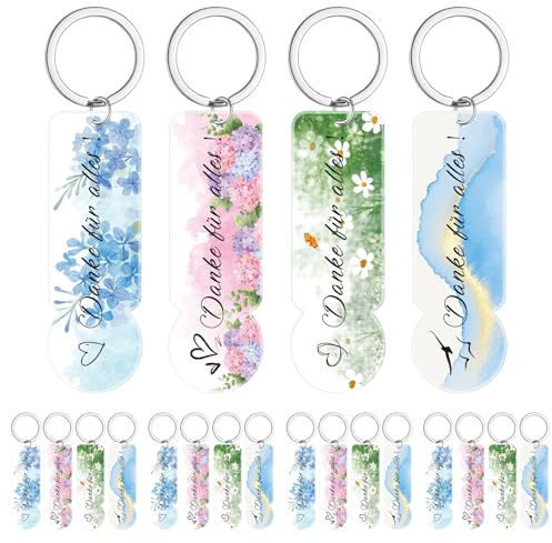 Ayixiwarz Lot de 20 porte-clés en acrylique pour jeton de caddie amovible, porte-bonheur, porte-clés, cadeau d'invités, cadeau d'adieu, collègue, chariot de courses, Noël, silveste