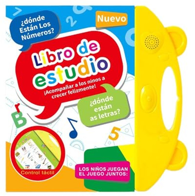 Milageto Libro sonoro, Macchina per la Lettura in Spagnolo, Giocattolo educativo elettronico, audiolibro interattivo per Bambini, Regalo