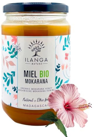 ILANGA Nature Miel Bio Mokarana de Madagascar, Miel Organique, 900g