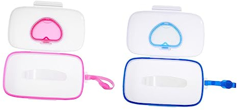 Yardenfun 2 pezzi Porta Salviettine Umidificate Portatile Forma di Cuore Custodia Riutilizzabile con Chiusura Silicone per Salviette Igienizzanti da Viaggio per Ragazzo Ragazza e Uso