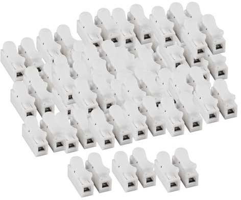 Colcolo 100 Connettori a Molla per Cavi Elettrici, Morsetti, Morsettiere, Connettori a Innesto, Multifunzionali, Facili Da Installare.