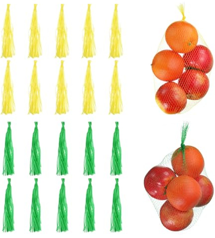 QUARKZMAN 100Pcs Sacs À Oeufs À Éclosion 28 Pouces pour Stockage Jaune/Vert | Sacs À Produits Solides Élastiques À Fruits Et Légumes, Filet En Nylon Réutilisable