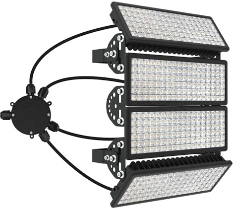 HOPEDAMAI LED-strålkastare utomhus 400 W, 56 000 LM LED-strålkastare, 3 000 K varmt vitt strålkastare, IP67 vattentät strålkastare utomhus för lager, parkeringsplatser, byggplatser (10 KV