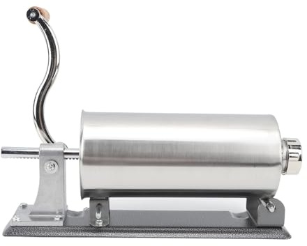 Generic Insaccatrice Manuale da 3 Litri, Orizzontale, in Acciaio Inox con Robusta Base a Morsetto, Ideale per Uso Domestico in cucina.
