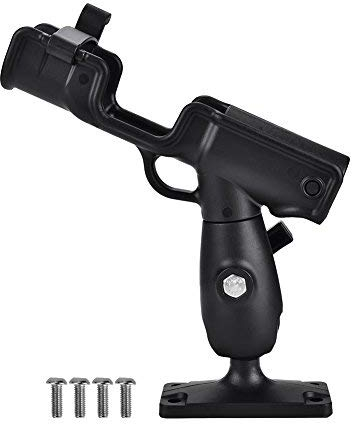 Dilwe Boat Angelruten Halter 360 Grad drehbare einstellbare rotierende Angelrute Rest Halterung Ständer für Kajak Kanu Boot