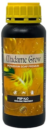 MADAME GROW Jabón Potásico Natural para Plantas 500 ml – Solución Potásica para Limpieza y Cuidado de Plantas – Uso Interior y Exterior – PS Premium