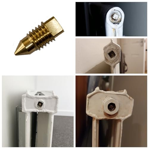 Most Common Radiator Bleed Screw Type 3 - Brass/Vent/Air/Valve/Purge - Steel Panel