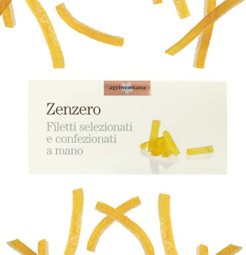 Frutta Candita Artigianale, Zenzero Candito in Filetti, 200 Grammi