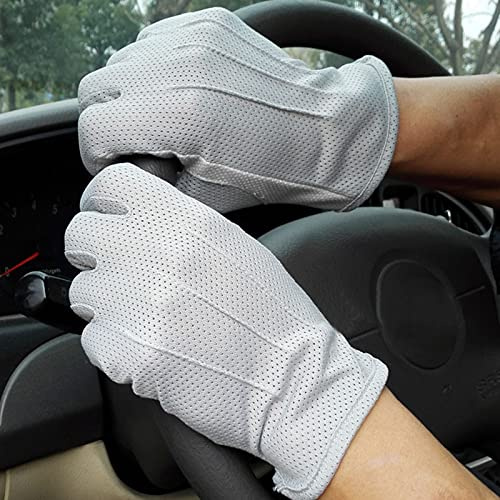 Guantes de protección UV para hombre y mujer, guantes de verano de malla para conducir, guantes de ciclismo de algodón, transpirables, delgados, guantes de entrenamiento, guantes de correr
